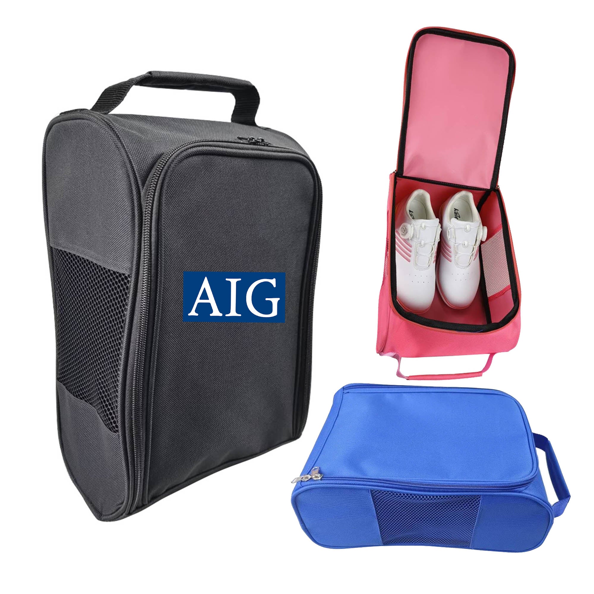 Golf Shoe Bag Mesh, Red Nylon, Portable Breathable Shoe Bag For Golf Shoes And Sports Shoes 1 Piece - View #5