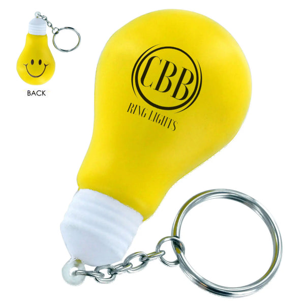 Light Bulb Stress Ball Keychain