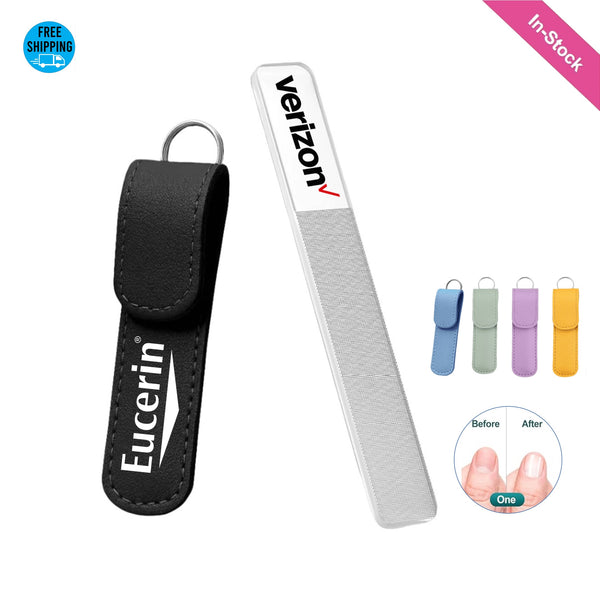 Nano Glass Nail File in PU Leather Case with Key Ring