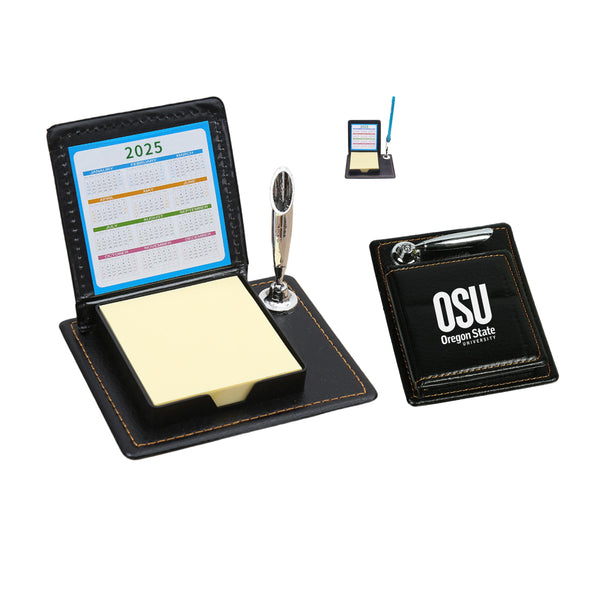 Note Pad in Leather Case with Pen Holder