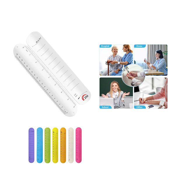 Reusable Silicone Memo Pad Slap Wristbands with Ruler