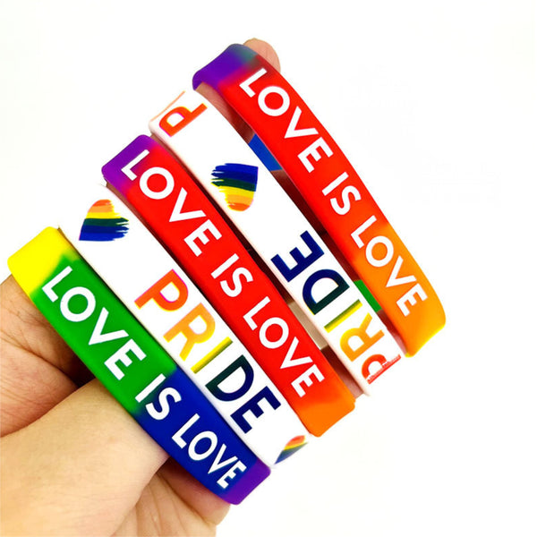Rainbow Pride Silicone Wristband
