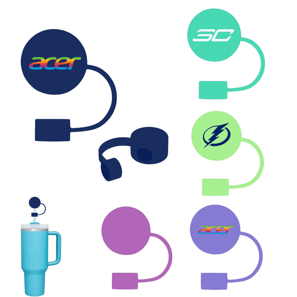 Custom Color Silicone Round Straw Topper