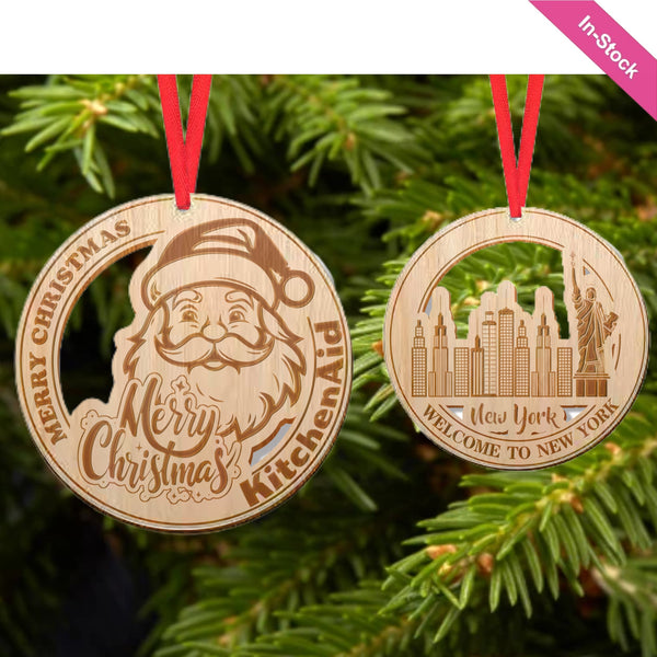 2.75" - Customize Cherrywood Ornaments