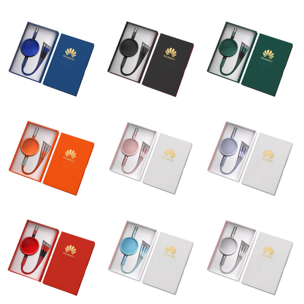 3 in 1 Retractable Charging Cable with Custom Gift Box Package