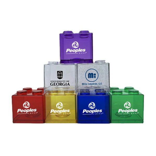 Transparent Block Stack Piggy Bank