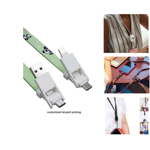Lanyard with 6-in-1 Charging Cable