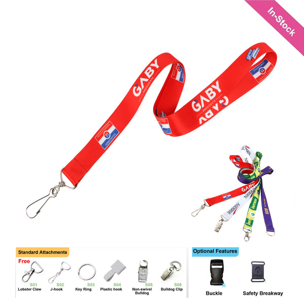 3/4" Full color Polyester Dye-sublimated lanyard