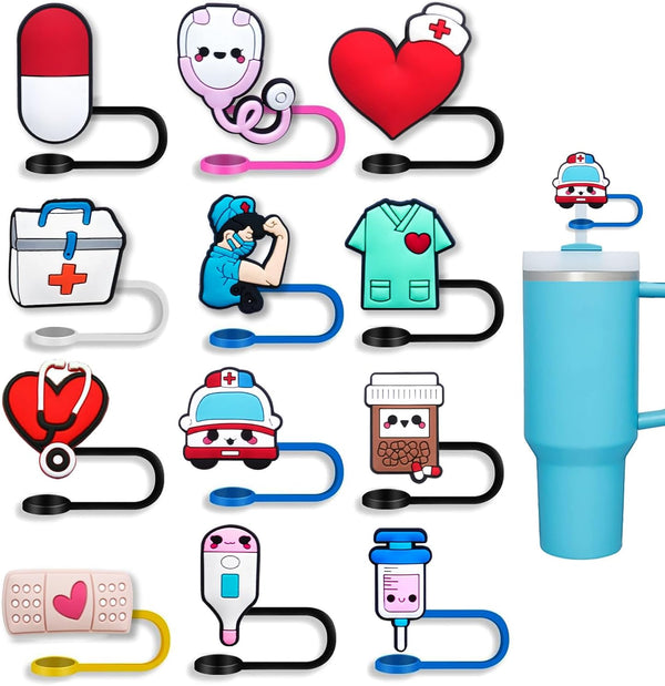 0.4in/10mm Nurse Straw Covers Cap for Tumblers Cup