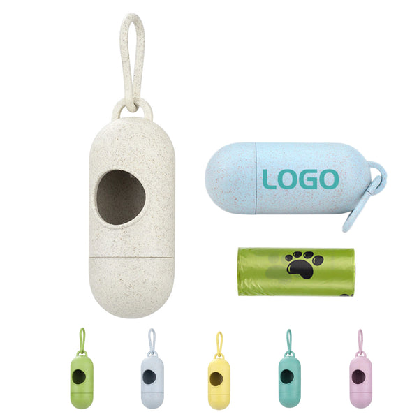 Dog Trash Bag with Wheat Straw Dispenser