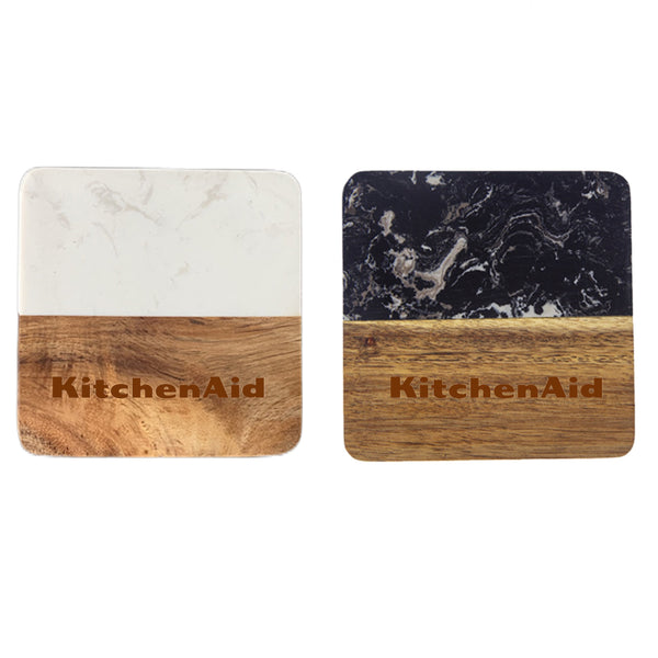 Wood Marble Coaster Square - OCEAN