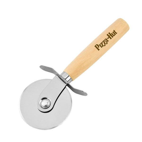 Stainless Steel Pizza Cutter with Wood Handle