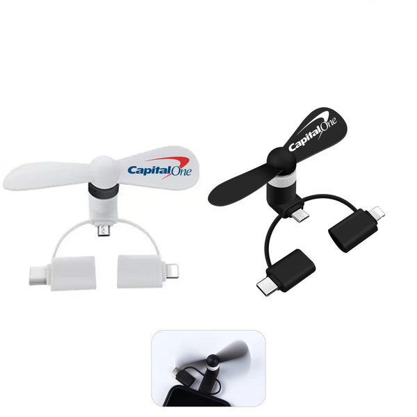 Mini Cellphone Fan 3 in 1