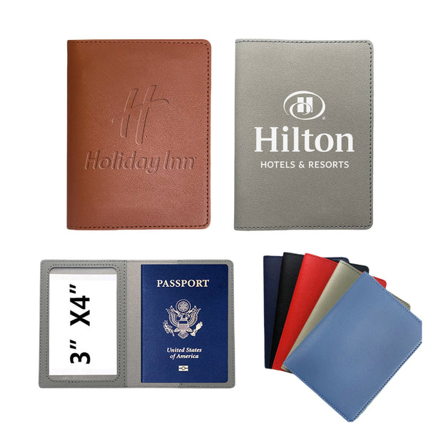 Debossed PU Leather Passport Holder Cover