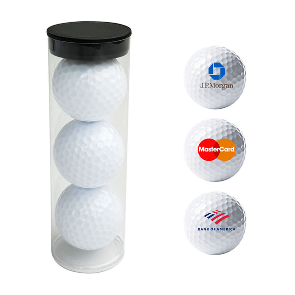 3 Golf Balls in Plastic Tube