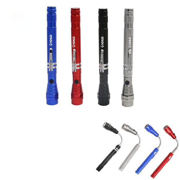 Magnetized 360 Degree Flexible Head Telescopic 3 LED Torch Flashlight