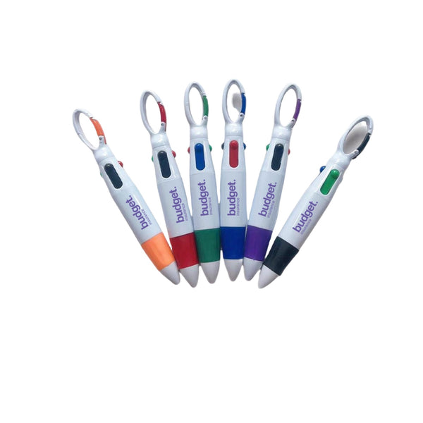 Multi-color Carabiner Shuttle Pen