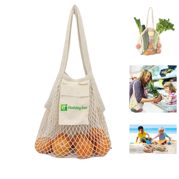 Collapsible Cotton Mesh Tote Bag