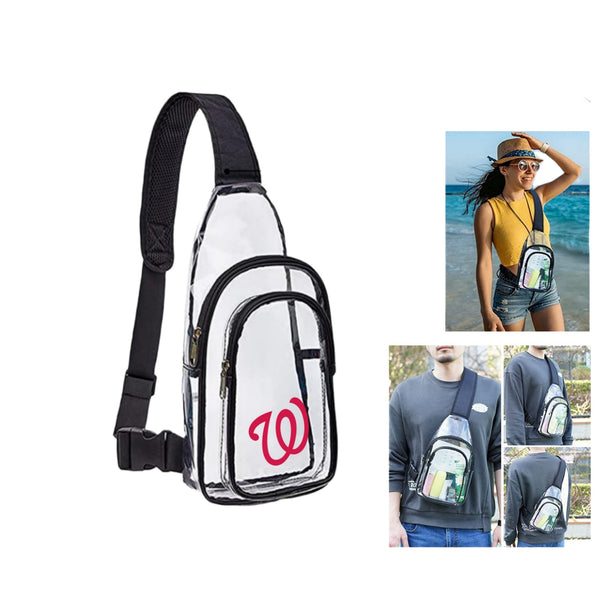 Stadium Approved PVC Sling Bag Crossbody Backpack