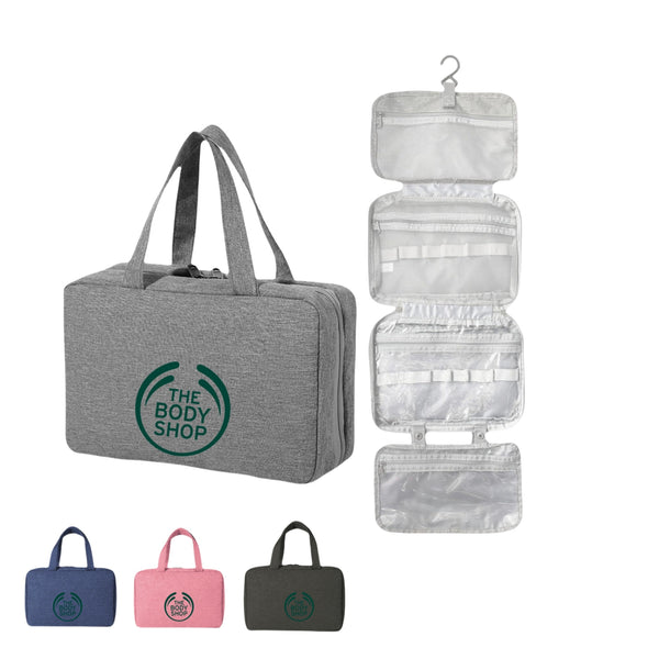 4 Sections Foldable Hanging Toiletry Bag Travel Organizer