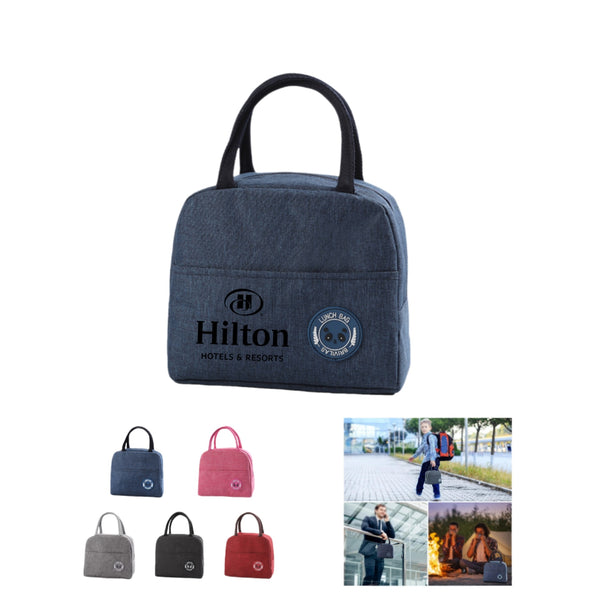 Reusable Insulated Lunch Bag with Pocket
