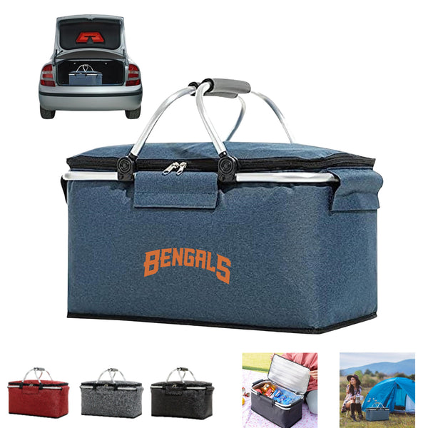 Collapsible Shopping Basket Insulated Cooler Bag