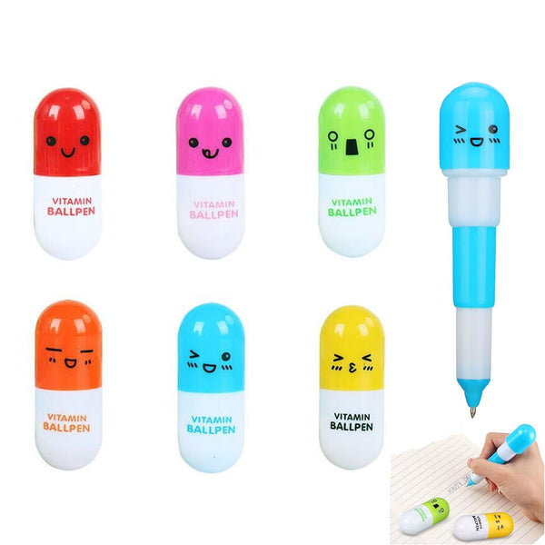 Mini Smiling Face Capsule Pen