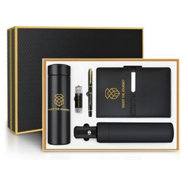 Business Gift Set Umbrella Tumbler Notebook Pen Usb Drive-OCEAN