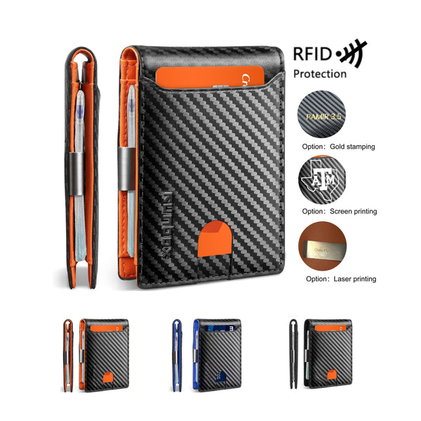 Microfiber RFID Blocking Slim Wallet Card holder