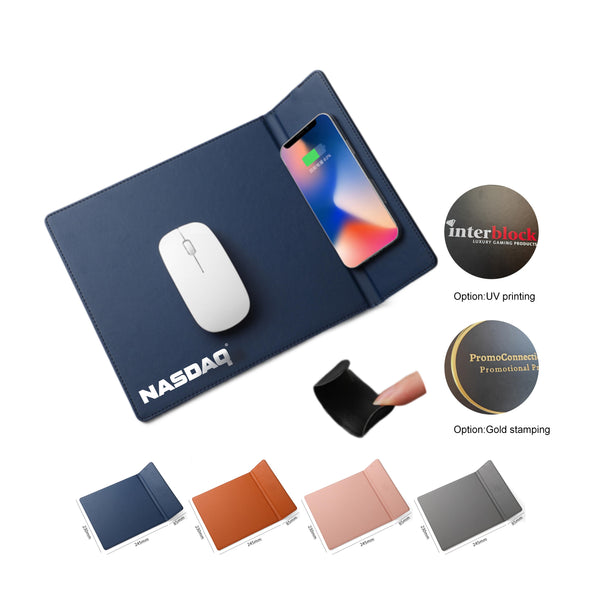 15W Wireless Charging Mouse Pad with Foldable Stand