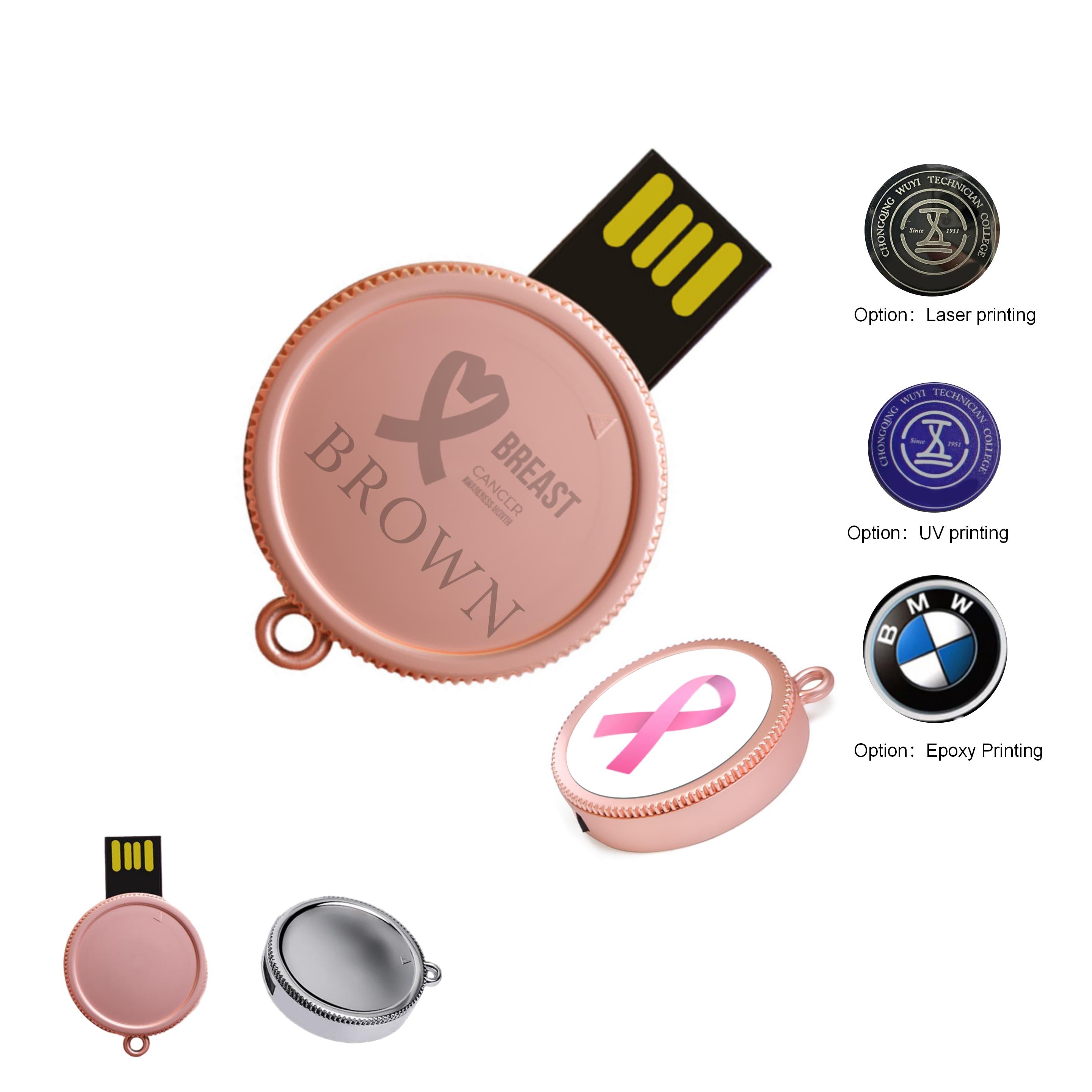 Round Metal Swivel USB Flash Drive 4GB – upromousa
