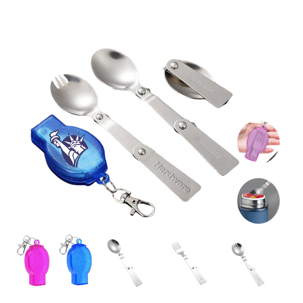 Foldable Fork and Spoon Set