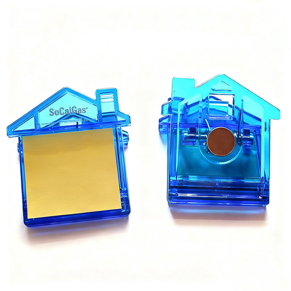 House Shape Magnetic Memo Clip w/Sticky Notes