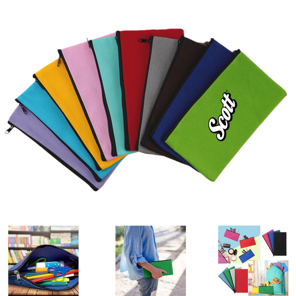 Multi-Purpose Canvas Pencil Pouch Travel Makeup Bag