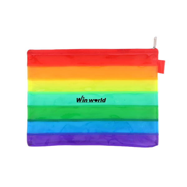 Rainbow PVC Document Pouch Case