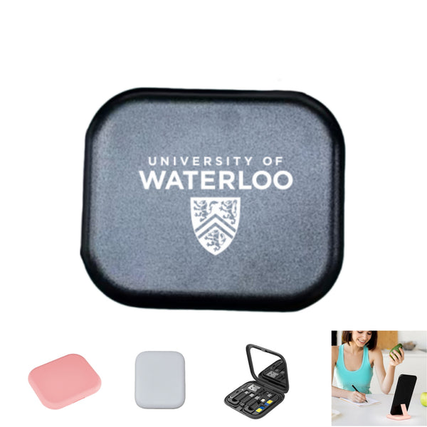 Multi USB Charging Adapter Cable Kit with Makeup Mirror and Phone Stand