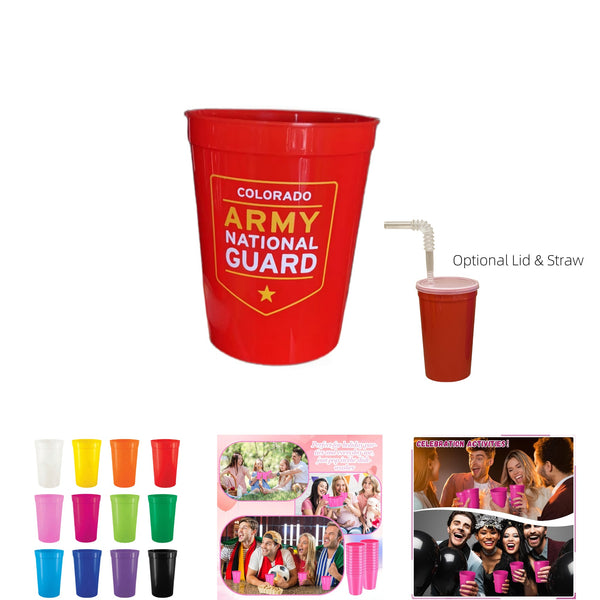 16oz Stadium Cups Reusable Plastic Cups