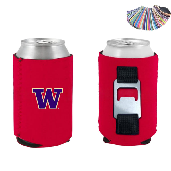 Neoprene Can Cooler With Bottle Opener