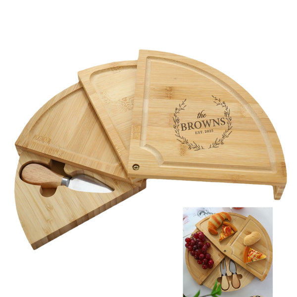 Bamboo Cheese Board and Knife Set