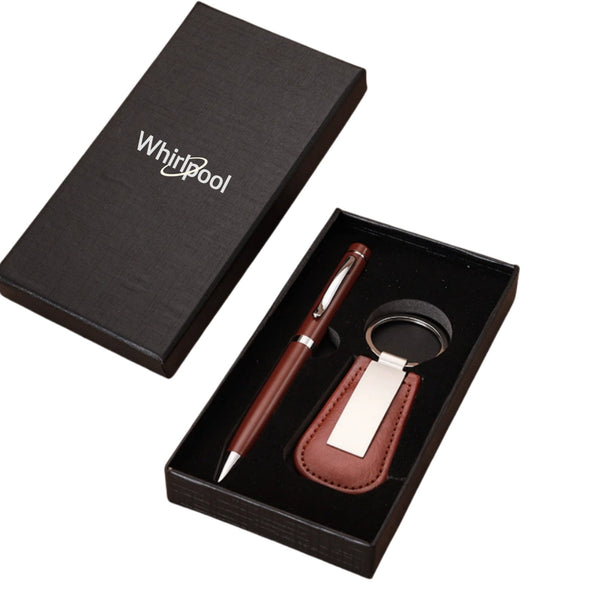 2-Piece Gift Set Metal Signature Pen and Key Chain