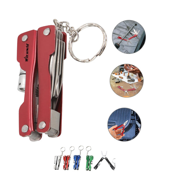 Stainless Steel Multi-Tool Folding Pliers with Mini Flashlight