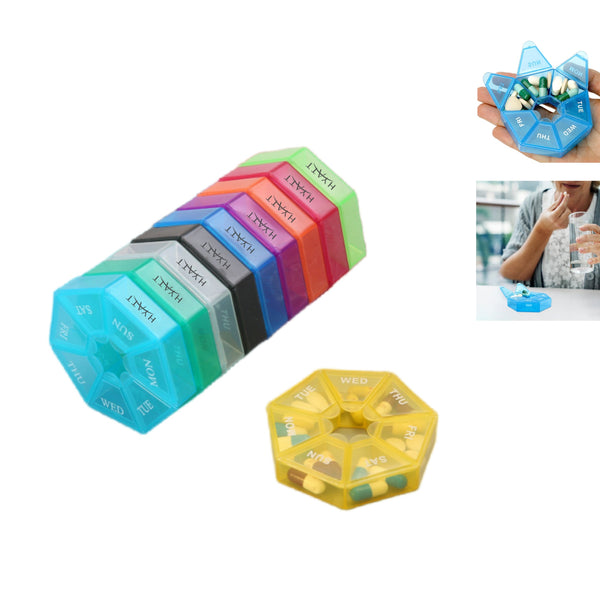 Portable Weekly Pill Organizer Case