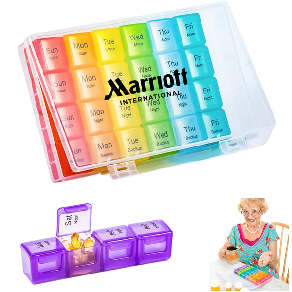 28 Compartments Large Weekly Pill Organizer