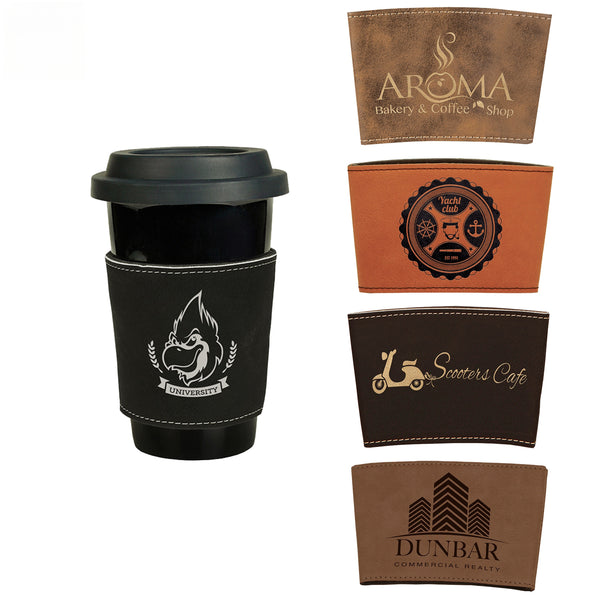 Reusable Leatherette Mug Sleeve