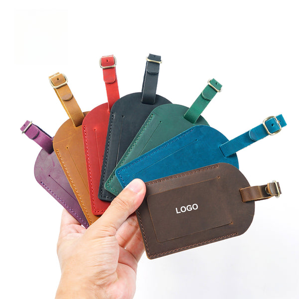 Vintage Genuine Leather Luggage Baggage Tags