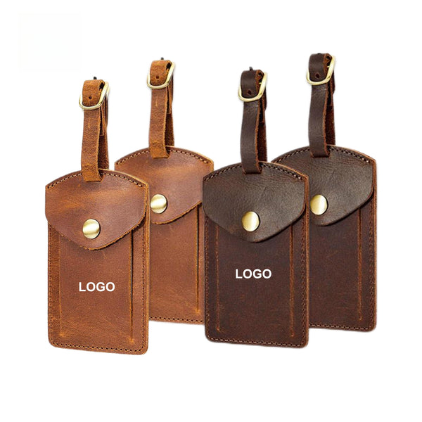 Genuine Leather Luggage Bag Tags
