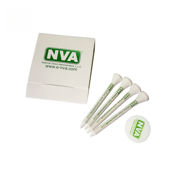 4-1 Golf Tee Matchbook-4 2-3/4" Tees & 1 Ball Marker