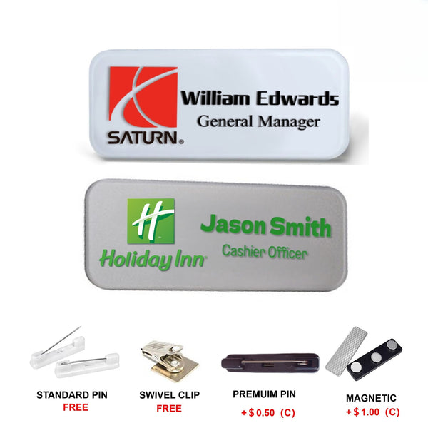 3"x 1" Full Color Double-layers Acrylic Shadow Name Badge