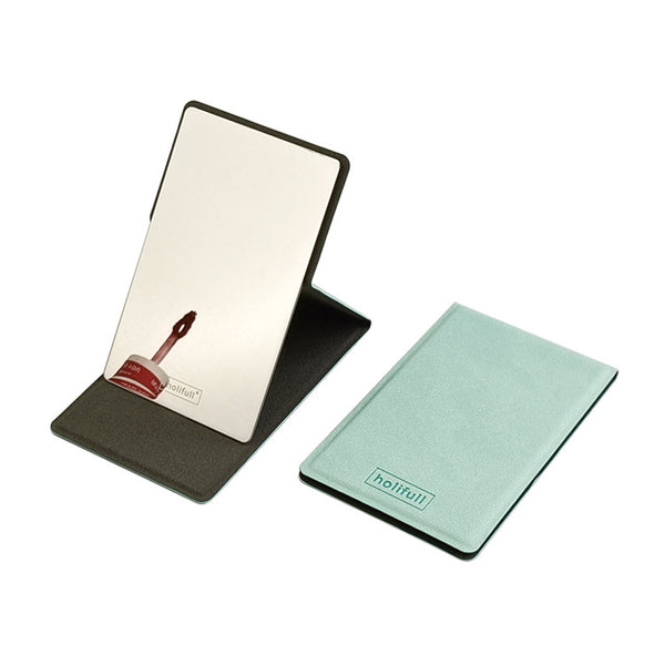Unbreakable Portable Rectangle Stainless Steel Folding Mirror with Stand
