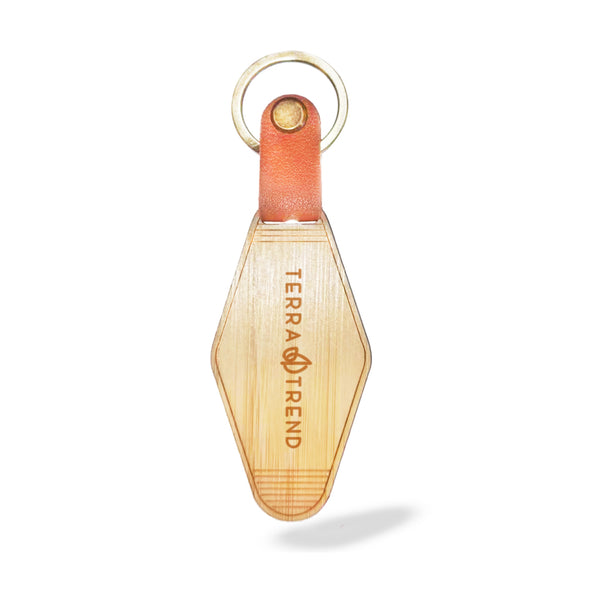 Vintage Bamboo Motel Style Keychain